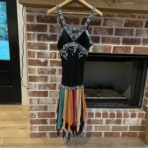 Vintage Sue Wong Nocturne Y2K dress size 8 with elaborate, intricate beading